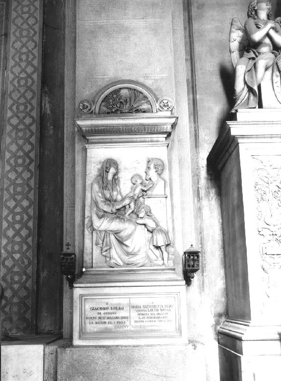 giovane madre con infante (monumento funebre - a edicola, opera isolata) di Giacobbe Emanuele (sec. XIX)