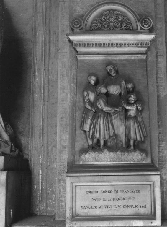FIGURA FEMMINILE CON BAMBINI DOLENTI (monumento funebre - a edicola, opera isolata) di Origone Giovanni Battista (sec. XIX)