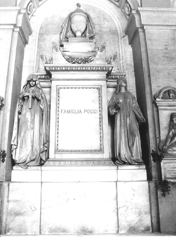 figure allegoriche femminili (monumento funebre, opera isolata) di Giacobbe Emanuele (seconda metà sec. XIX)