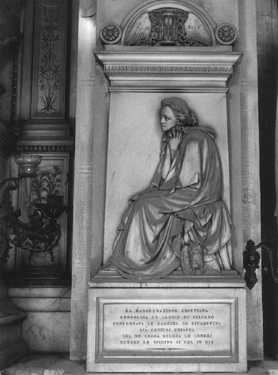 figura allegorica femminile (monumento funebre - a edicola, opera isolata) di Villa Giovanni Battista (sec. XIX)