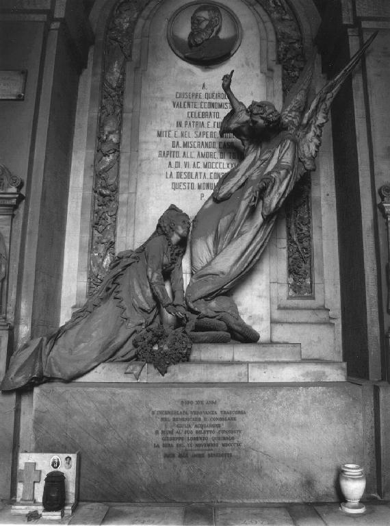 figura femminile dolente (monumento funebre, opera isolata) di Allegro Agostino (ultimo quarto sec. XIX)