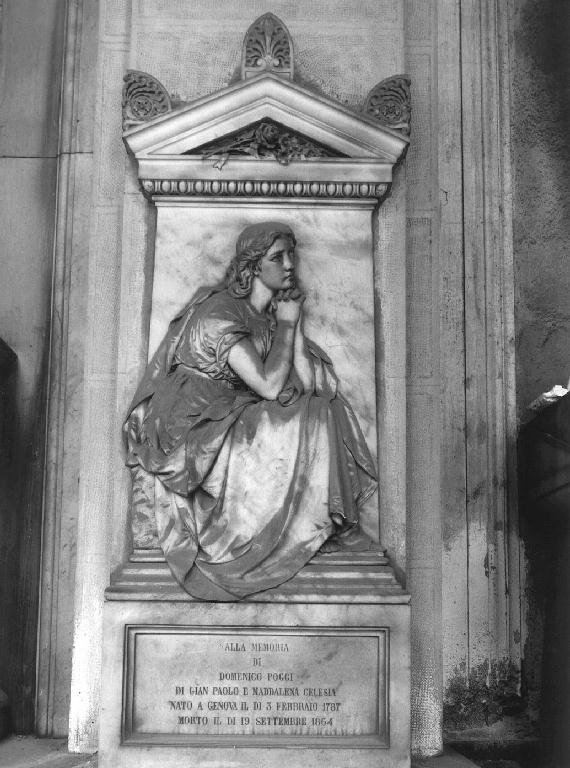 donna che prega (monumento funebre - a edicola, opera isolata) di Benetti Giuseppe (sec. XIX)