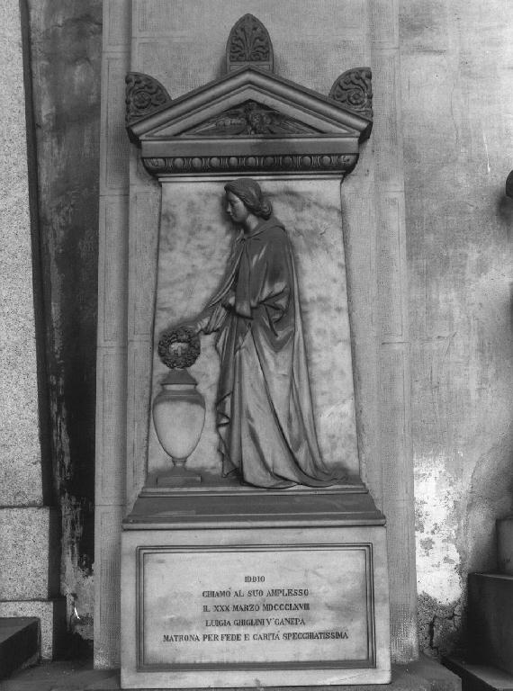 figura allegorica femminile con corona (monumento funebre - a edicola, opera isolata) di Fabiani Federico (sec. XIX)