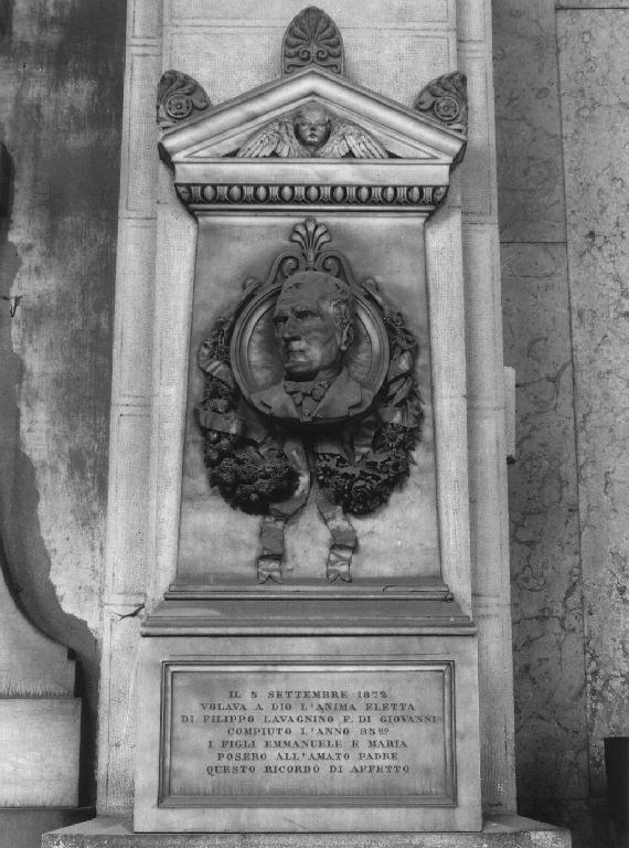 ritratto d'uomo (monumento funebre - a edicola, opera isolata) di Fabbri Bartolomeo (sec. XIX)