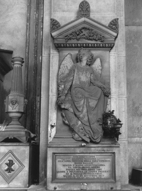 angelo reggistemma (monumento funebre - a edicola, opera isolata) di Rota Antonio (sec. XIX)