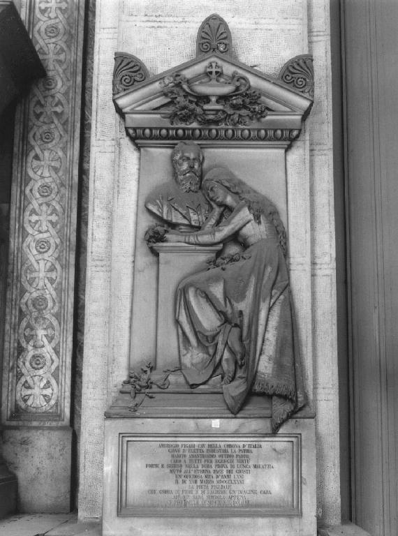 figura femminile dolente (monumento funebre, opera isolata) di Villa Giovanni Battista (sec. XIX)