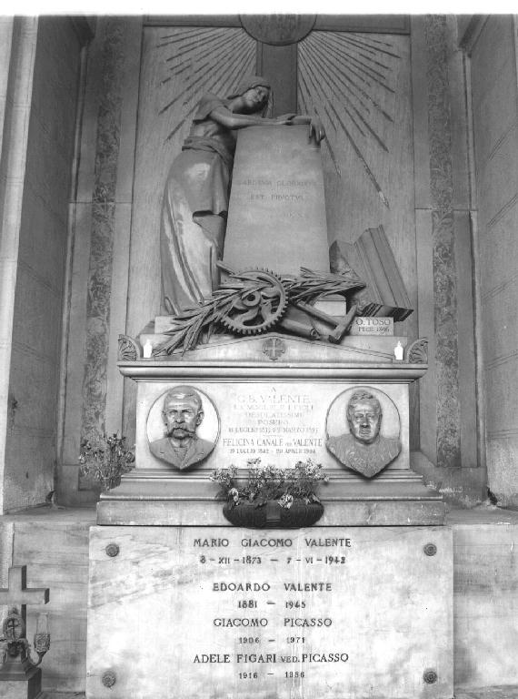 figura allegorica femminile (monumento funebre, opera isolata) di Toso Onorato (sec. XIX)