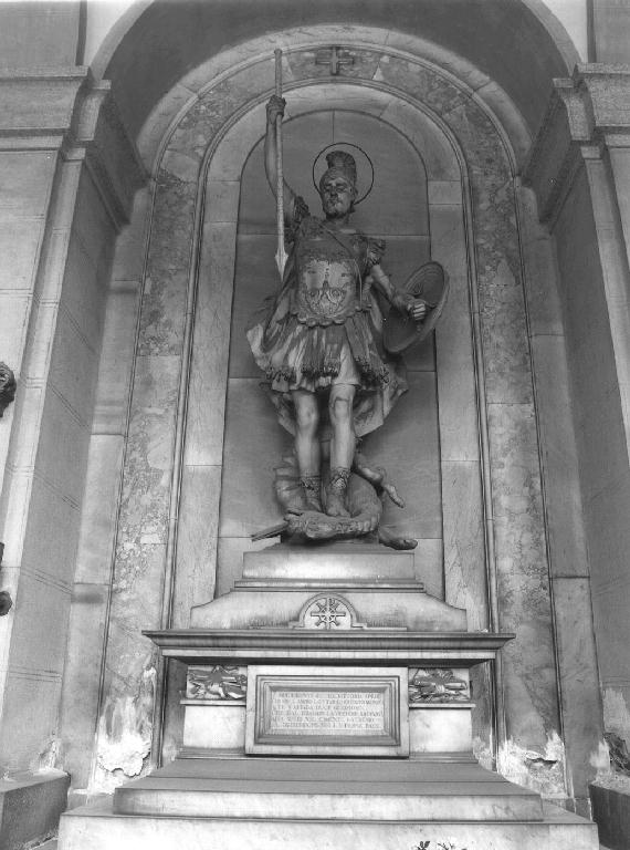 San Giorgio e il drago (monumento funebre, opera isolata) di Scanzi Giovanni (sec. XIX)