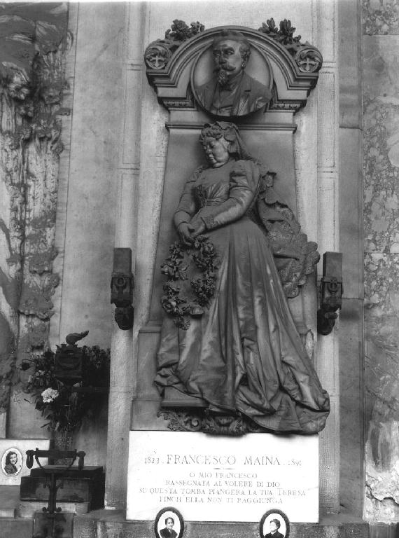 figura femminile dolente (monumento funebre, opera isolata) di Orengo Luigi (sec. XIX)