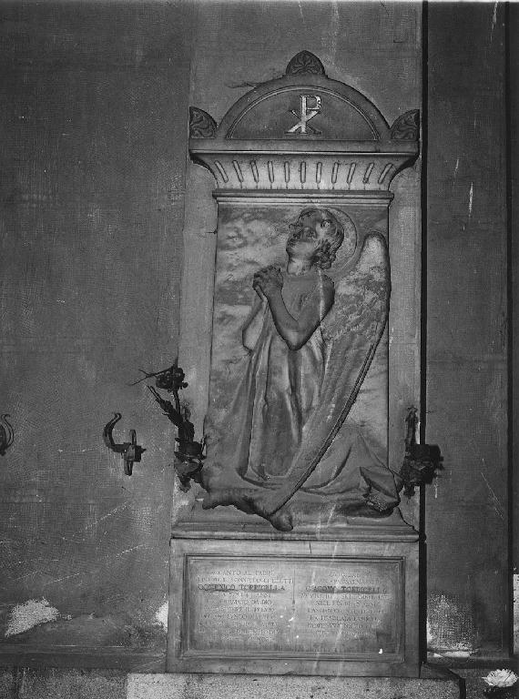 angelo orante (monumento funebre, opera isolata) di Bozzano Antonio (sec. XIX)