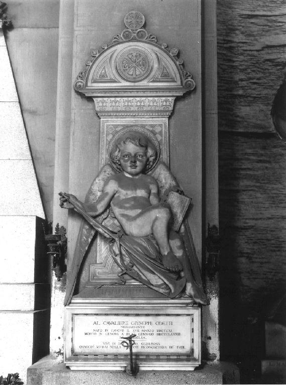 angelo con libro (monumento funebre - a edicola, opera isolata) di Allegro Agostino (sec. XIX)