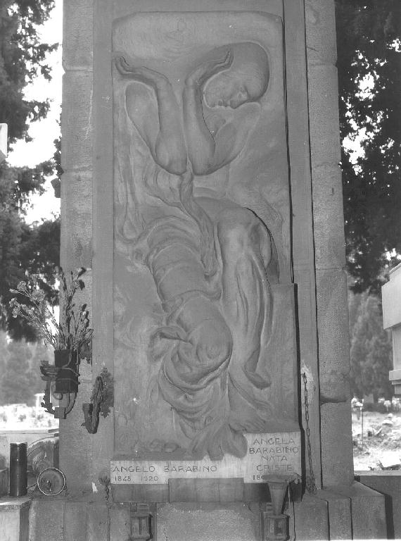 figura maschile (monumento funebre, opera isolata) - bottega genovese (primo quarto sec. XX)