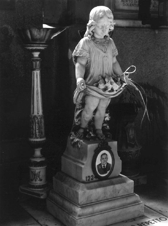 putto (monumento funebre, opera isolata) - bottega genovese (inizio sec. XX)