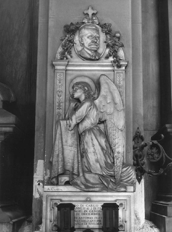 angelo orante (monumento funebre, opera isolata) di Canepa Antonio (sec. XIX)