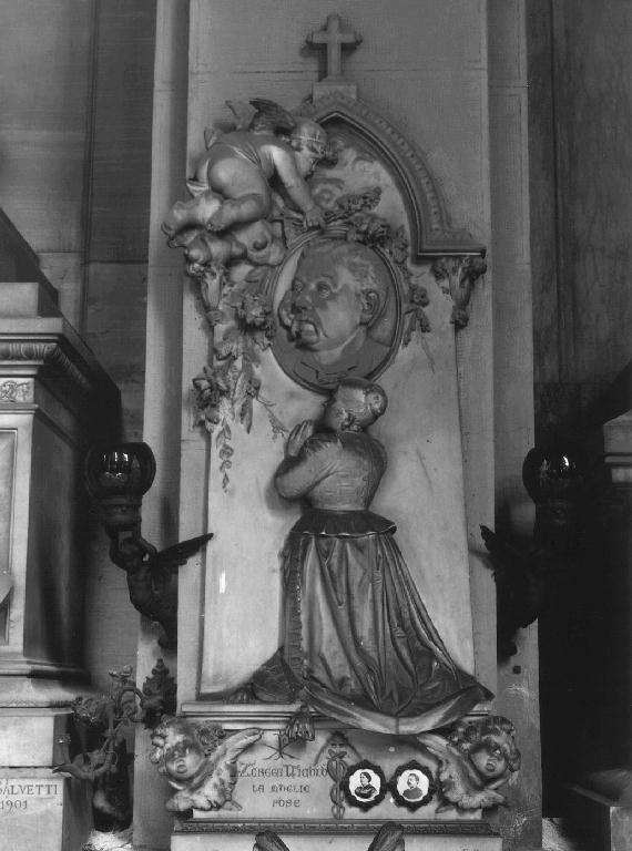 figura femminile dolente (monumento funebre, opera isolata) di Bruno G (fine sec. XIX)