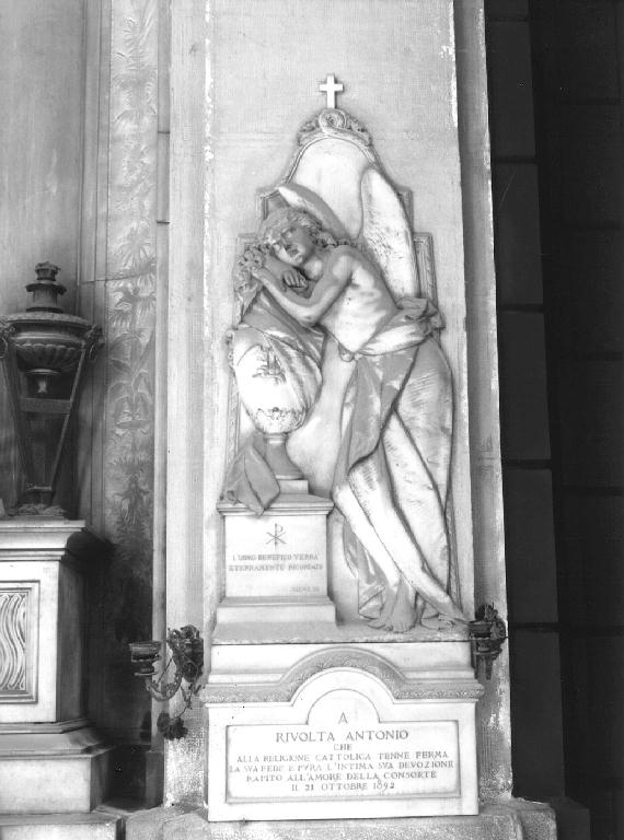 angelo con vaso (monumento funebre, opera isolata) - bottega genovese (sec. XIX)