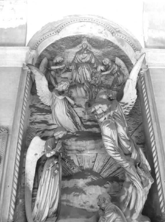 figura maschile inginocchiata (monumento funebre, opera isolata) di Zilocchi Giacomo (inizio sec. XX)