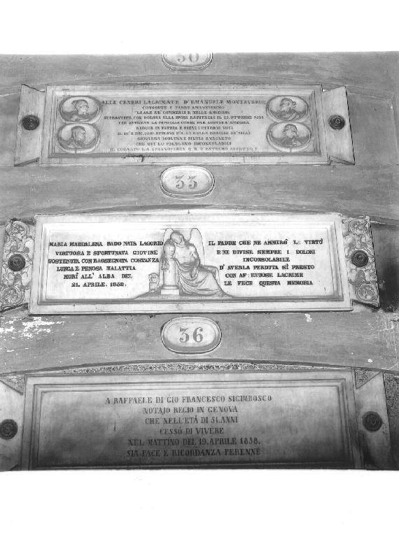 angelo con vaso (monumento funebre, opera isolata) - bottega genovese (sec. XIX)