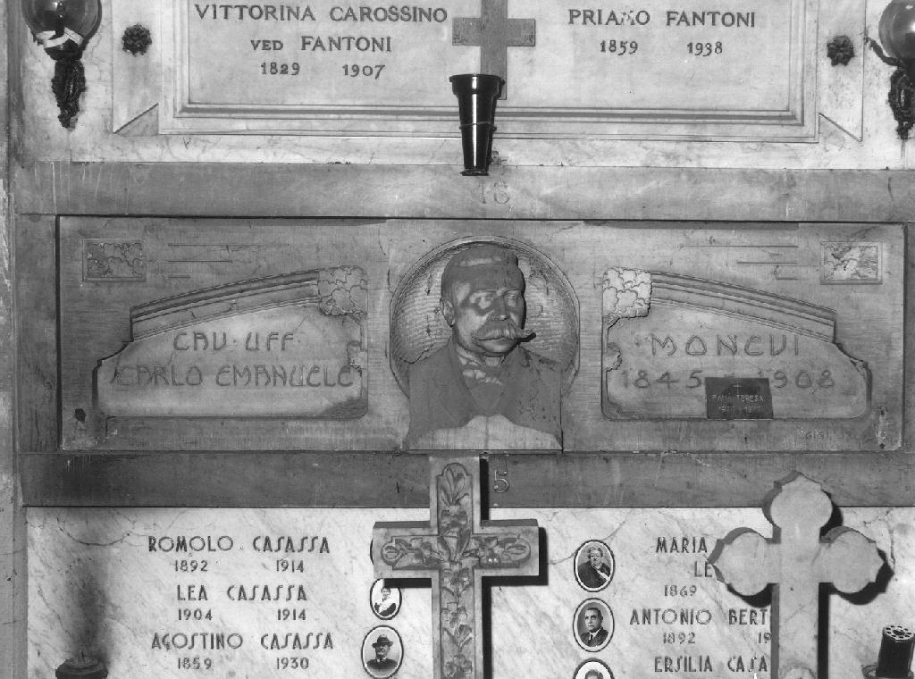 ritratto d'uomo (monumento funebre, opera isolata) di Orengo Luigi (sec. XX)