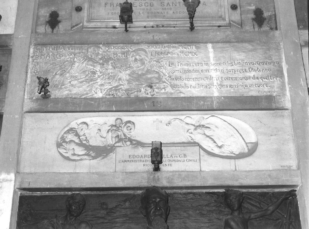 compianto sul Cristo morto (monumento funebre, opera isolata) di Brizzolara Luigi (sec. XX)