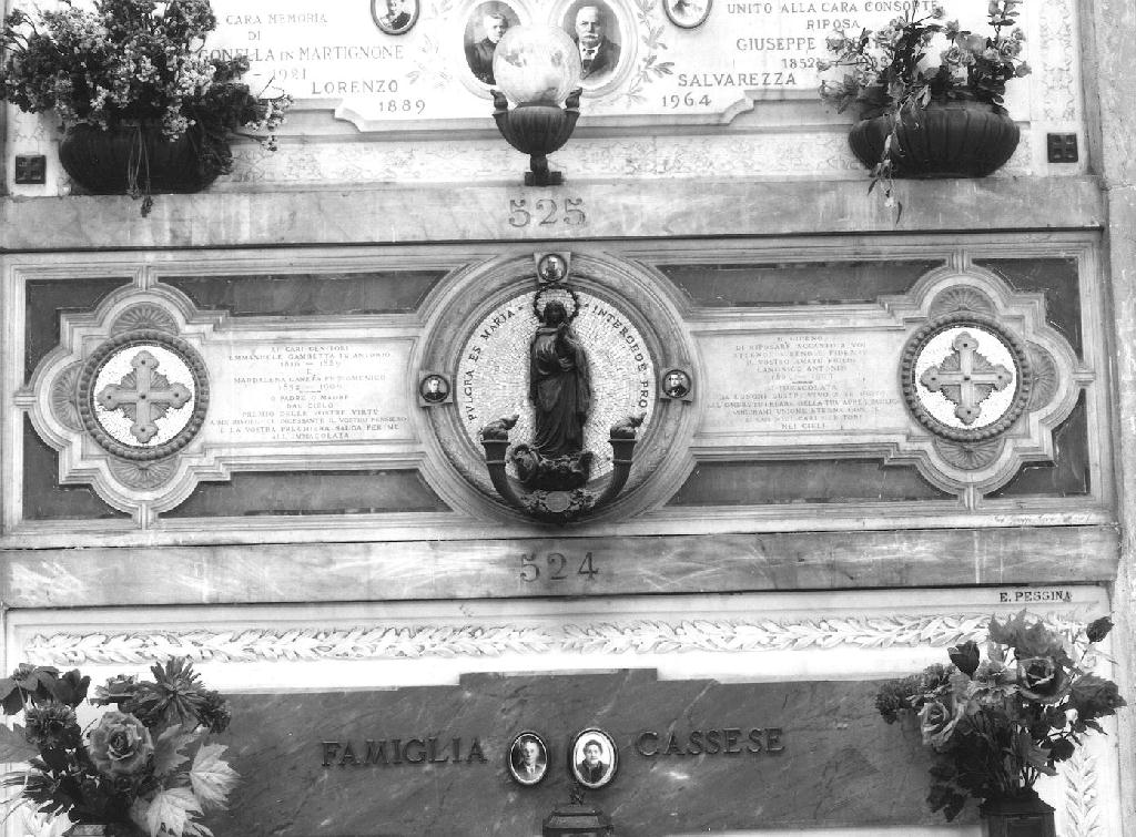 Madonna Immacolata (monumento funebre, opera isolata) di Agrone Giuseppe, Agrone Mario (primo quarto sec. XX)
