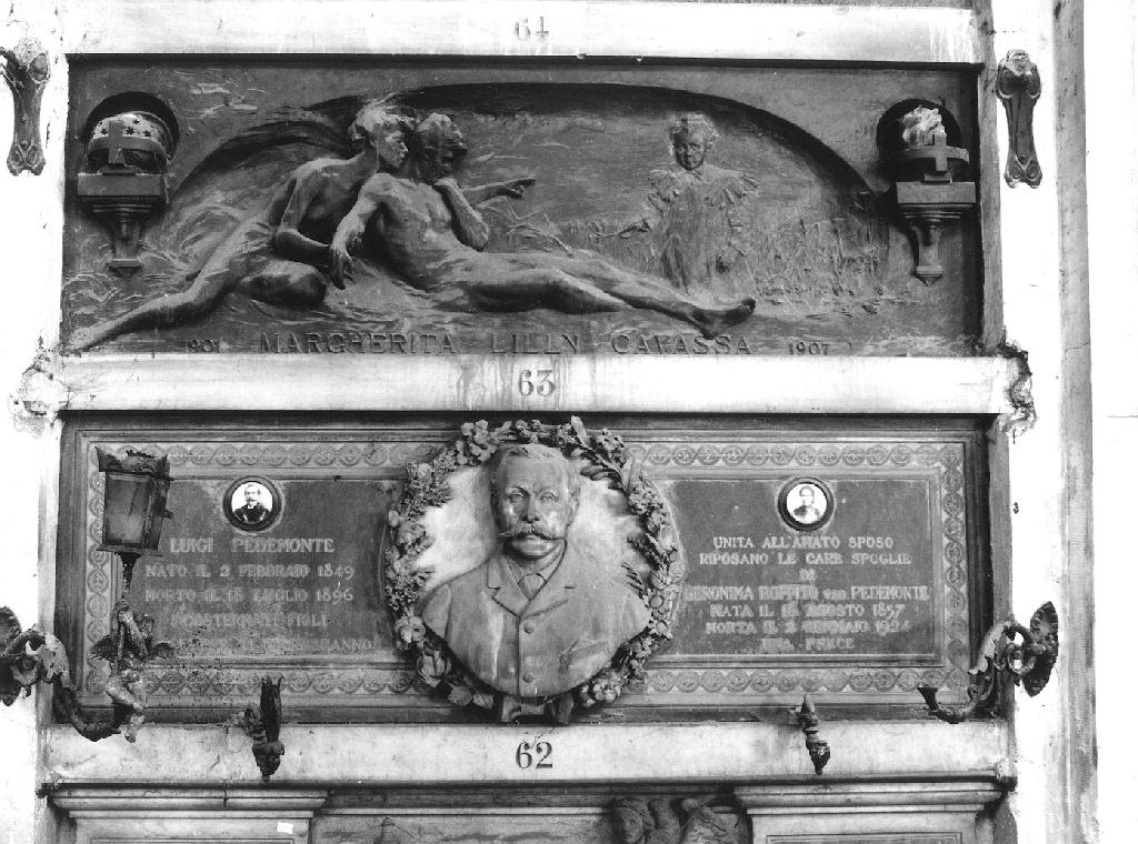 ritratto d'uomo (monumento funebre, opera isolata) di Canessa Achille (fine/inizio secc. XIX/ XX)