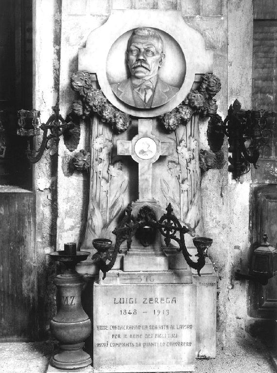 ritratto d'uomo (monumento funebre, opera isolata) di Burlando Emanuele (sec. XX)