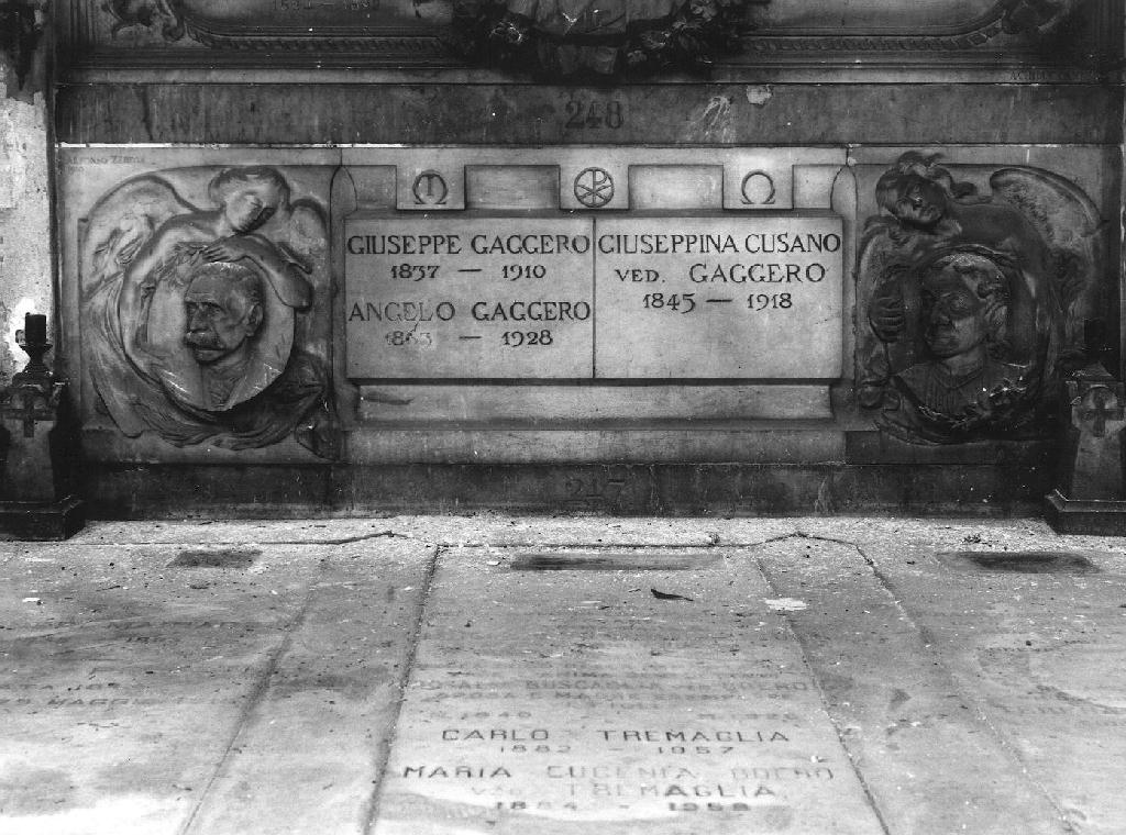 angeli reggiclipeo (monumento funebre, opera isolata) di Zerega Alfonso (sec. XX)