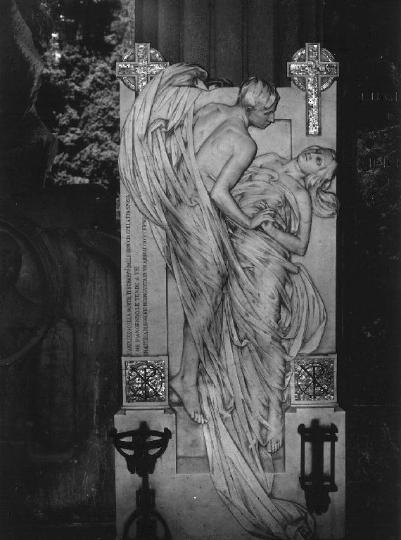 FIGURA FEMMINILE/ FIGURA MASCHILE (monumento funebre, opera isolata) di Lavezzari Vittorio (sec. XX)