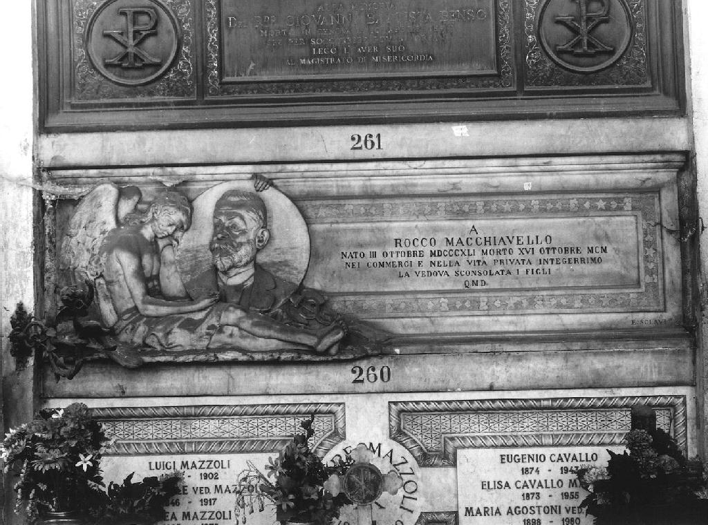 ritratto d'uomo (monumento funebre, opera isolata) di Sclavi Ettore (sec. XX)