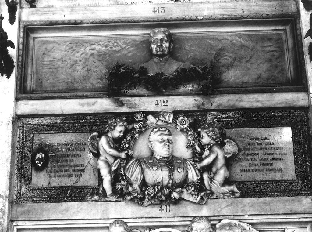 angeli reggiclipeo (monumento funebre, opera isolata) di Gastaldi G (sec. XIX)
