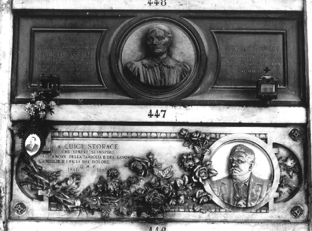 ritratto d'uomo (monumento funebre, opera isolata) di Toso Onorato (sec. XX)