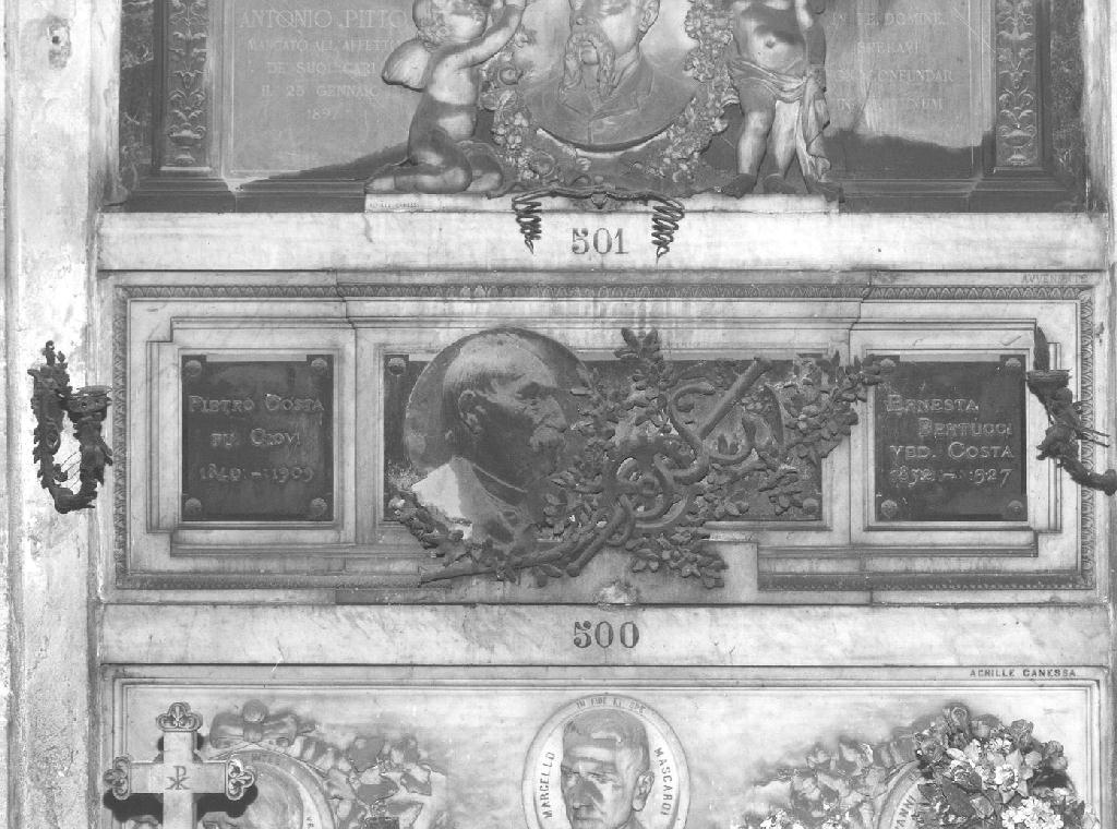 ritratto di medico (monumento funebre, opera isolata) di Avvenente (sec. XX)