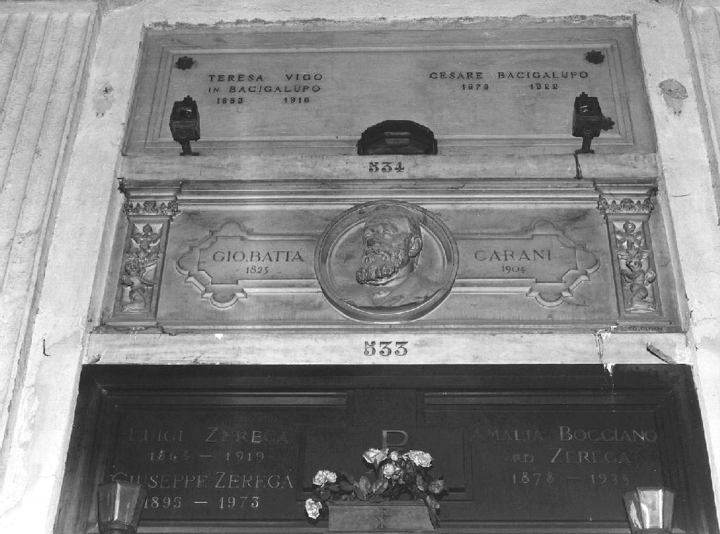 ritratto d'uomo (monumento funebre, opera isolata) di Olivari Gaetano (sec. XX)