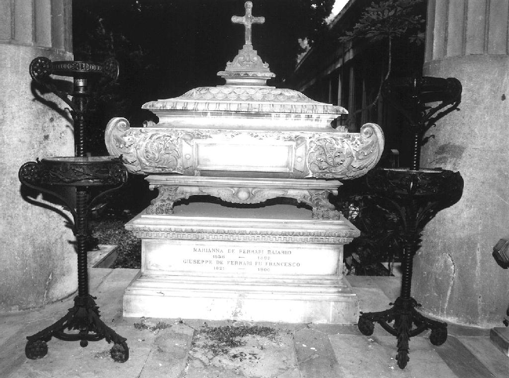 motivi decorativi vegetali (sarcofago, opera isolata) - ambito ligure (fine/inizio secc. XIX/ XX)