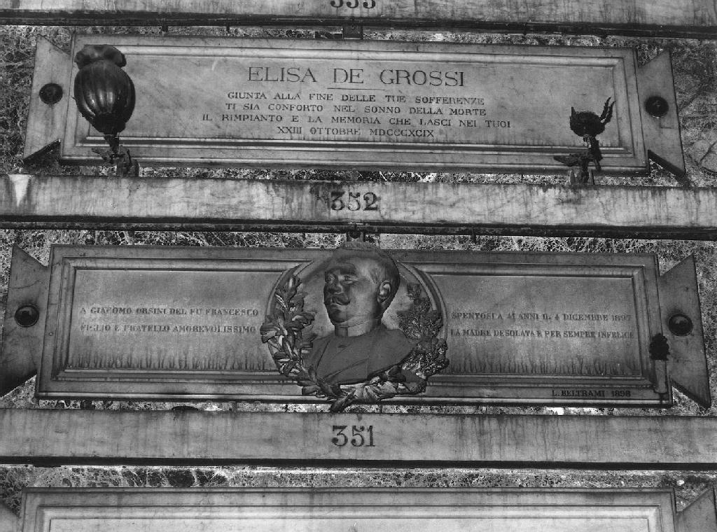 ritratto d'uomo (monumento funebre, opera isolata) di Beltrami Luigi (sec. XIX)