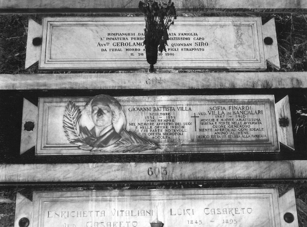 ritratto d'uomo (monumento funebre, opera isolata) di Bancalari Giuseppe (sec. XX)