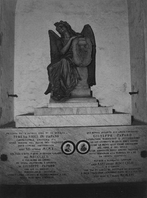 angelo reggistemma (monumento funebre, opera isolata) di Capurro Pietro (sec. XX)
