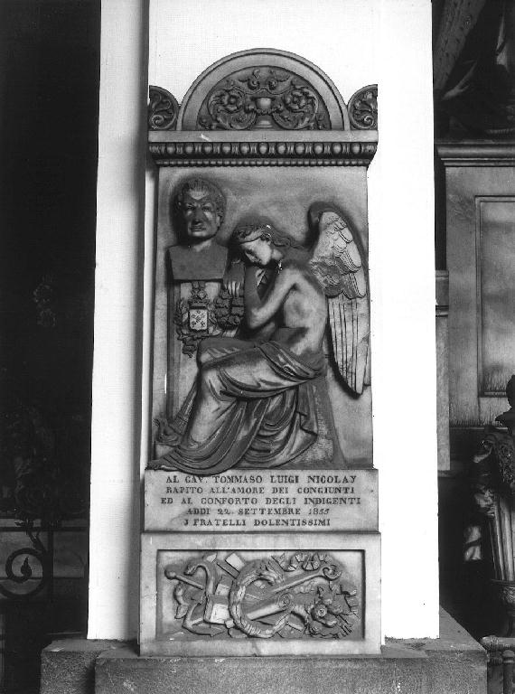 monumento funebre - a edicola, opera isolata di Alljo B (sec. XIX)