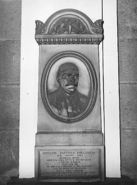 ritratto d'uomo (monumento funebre - a edicola, opera isolata) di Rubatto Carlo (sec. XIX)