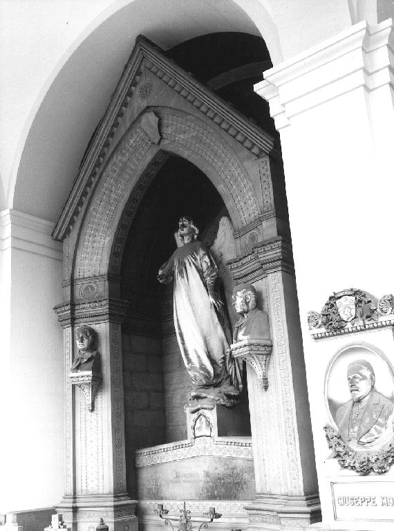 angelo annunciante (monumento funebre - a tempietto, opera isolata) di Paernio Demetrio (sec. XIX)