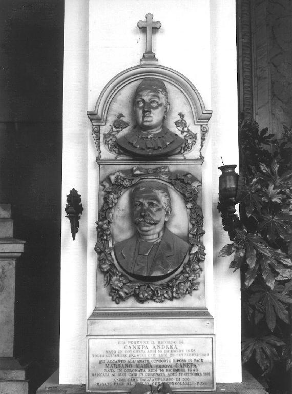 monumento funebre - a edicola, opera isolata di Canessa Achille (sec. XIX)