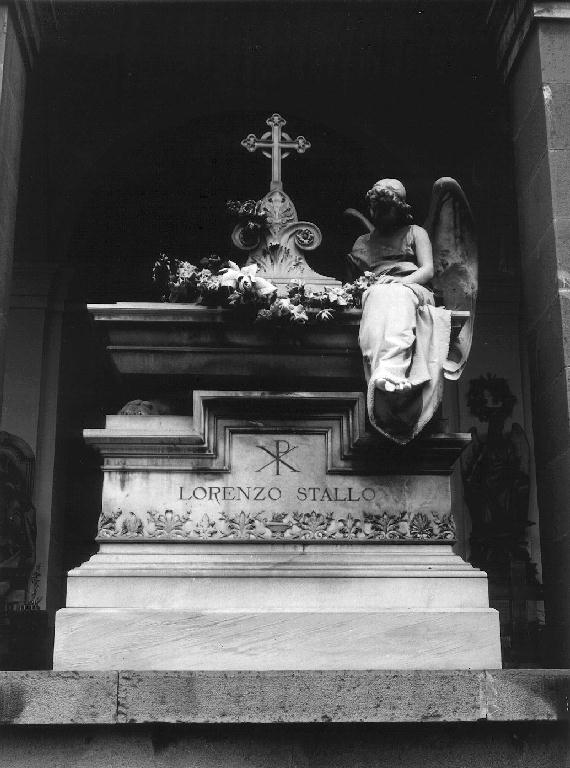 angelo con ghirlanda (sarcofago, opera isolata) di Orengo Luigi (sec. XIX)