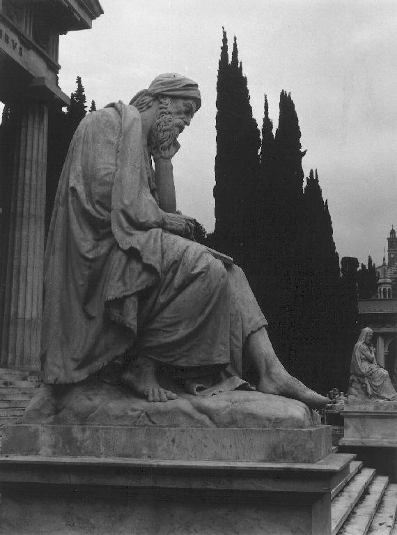GIOBBE, profeta (monumento funebre, opera isolata) di Benetti Giuseppe (terzo quarto sec. XIX)