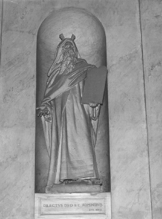 Mosè con le tavole della legge (monumento funebre, opera isolata) di Tassara Giovanni Battista (sec. XIX)