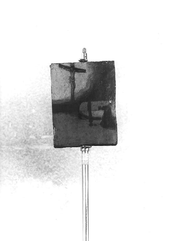 devoto in preghiera davanti a Cristo crocifisso (ex voto, opera isolata) - ambito ligure (fine sec. XVI)