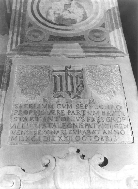 lapide tombale, opera isolata - ambito ligure (sec. XVI)