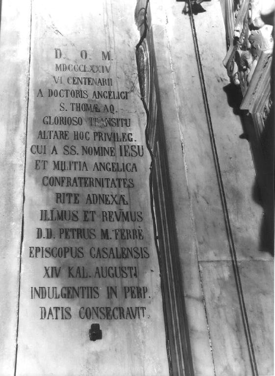 lapide commemorativa, opera isolata - ambito ligure (sec. XIX)
