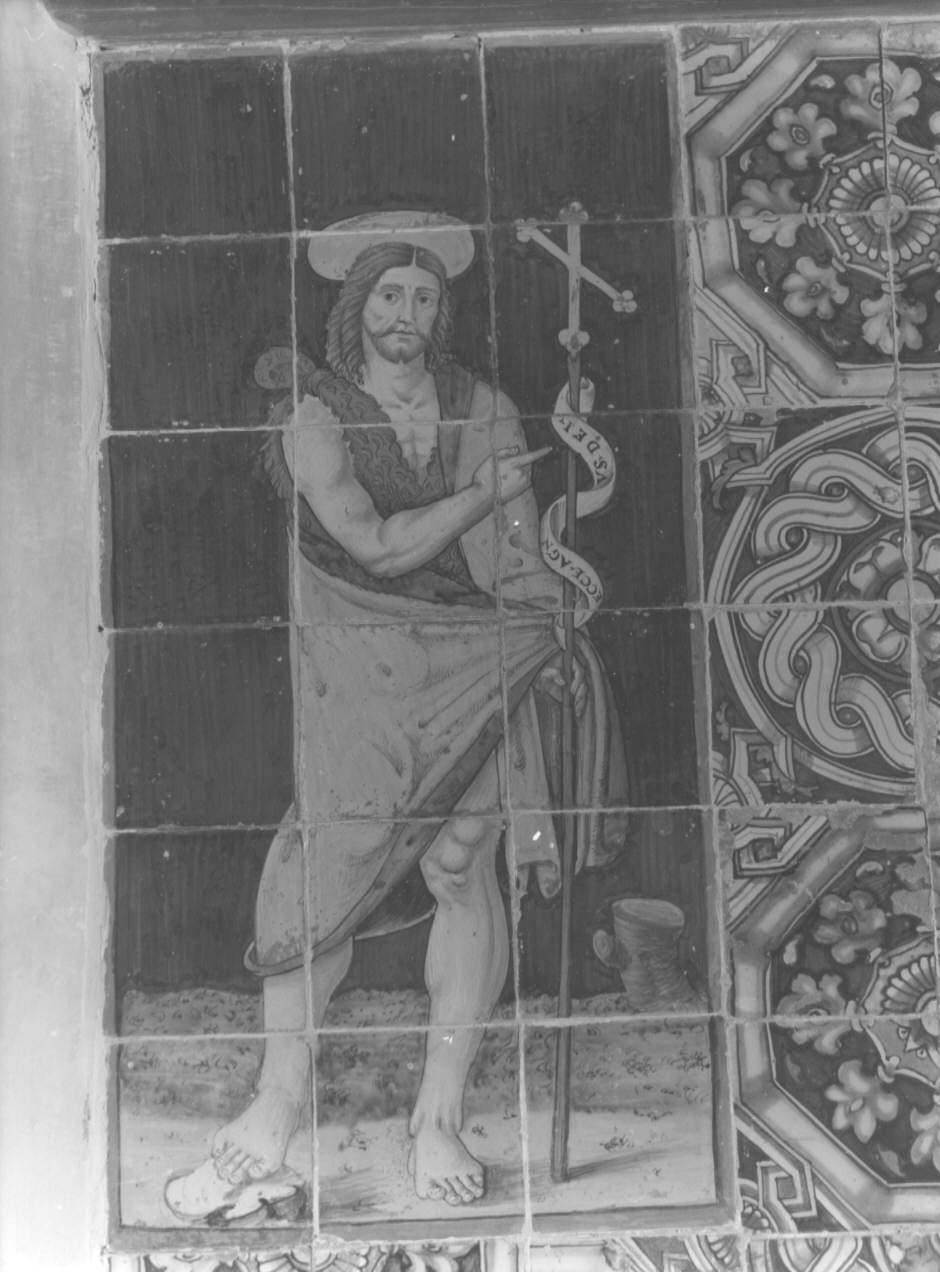 SAN GIOVANNI BATTISTA (piastrella, serie) - ambito ligure (prima metà sec. XVI)