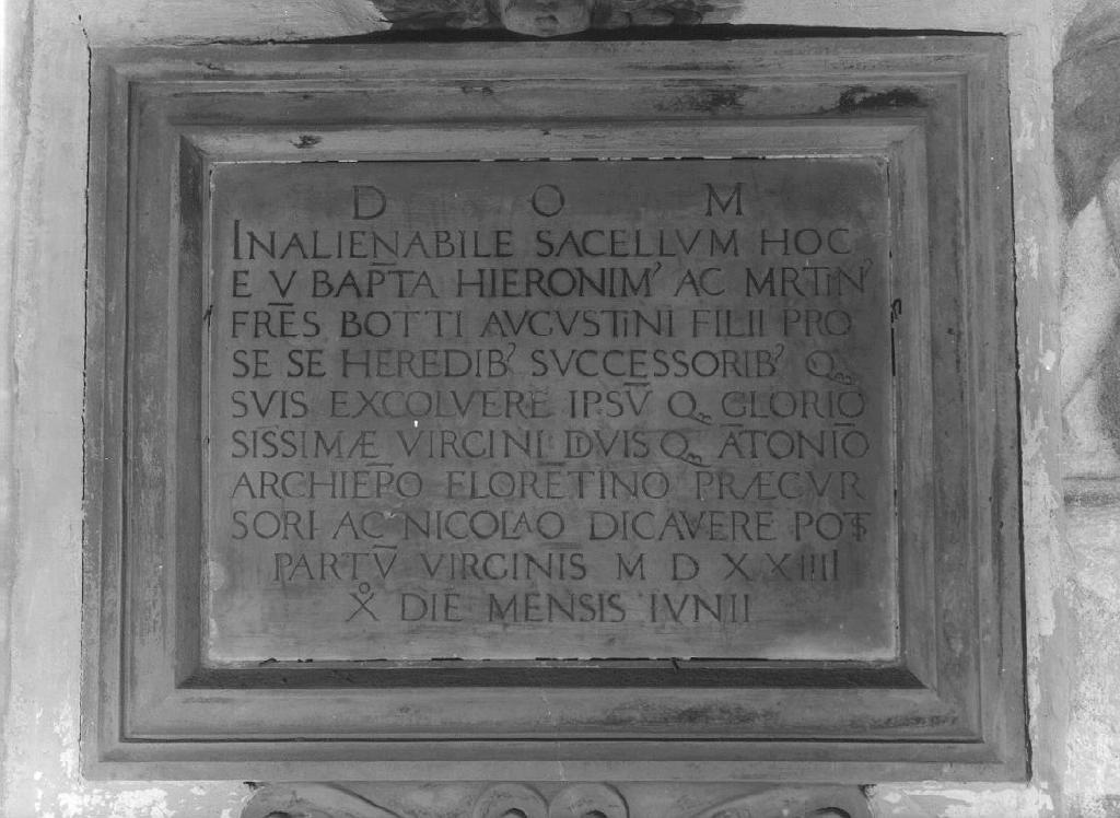 lapide commemorativa, opera isolata - ambito ligure (sec. XVI)